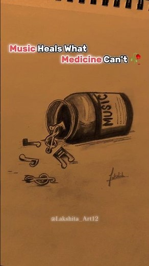 Music: The Best Medicine🥀🎵 #drawing #trending #shorts