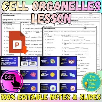 Cell Organelles PowerPoint and Notes - Animal and Plant Cell Parts