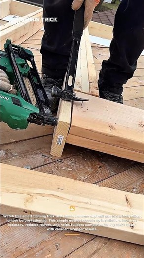 Nail Gun Hack Wins #ConstructionTips #Woodworking #Shorts