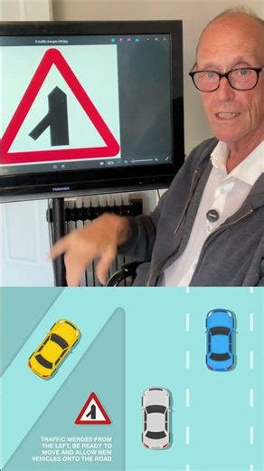 traffic merges from left sign