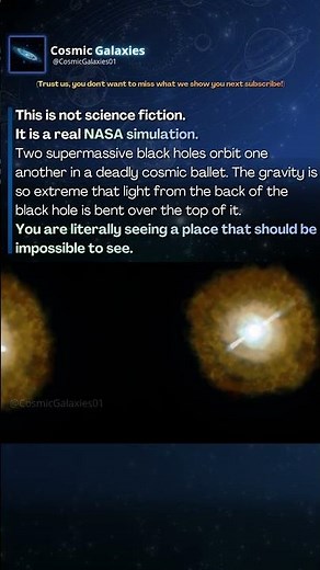 The Deadly Dance of 2 Black Holes (NASA Simulation) 🌀 #space #cosmicgalaxies