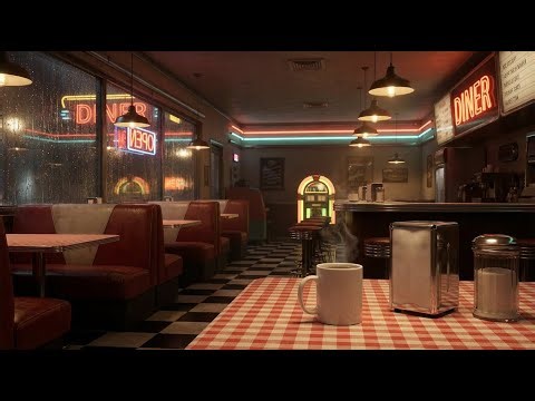 Late Night Retro Diner 🍔🎷 Cozy Jazz Ambience for Focus & Chill