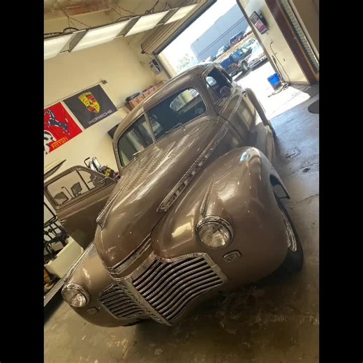 1941 Chevy Special Deluxe - Custom Upholstery and Restoration on the 2 Bench Seats in a Tweed Fabric.