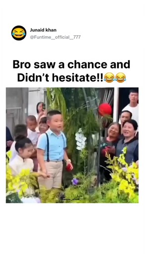 Junaid Khan on Instagram: "Title: The Ring Bearer’s Big Move Director: Unknown (Viral Social Media Content) Genre: Comedy / Slice of Life Runtime: 00:20 seconds Language: Chinese (Mandarin) Release Date: Circa 2023 (Viral Re-release 2026) Cast: * The Ring Bearer: Young boy in suspenders The Flower Girl: Young girl in a traditional dress The Bride & Groom: An unidentified happy couple Plot Summary: During a wedding ceremony, a young ring bearer is tasked with bringing the rings to the altar. Inst