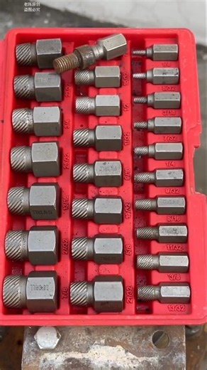 25-piece multi-spline screw extractor set #screwextractor #hardwaretools #powertools #multi #shorts