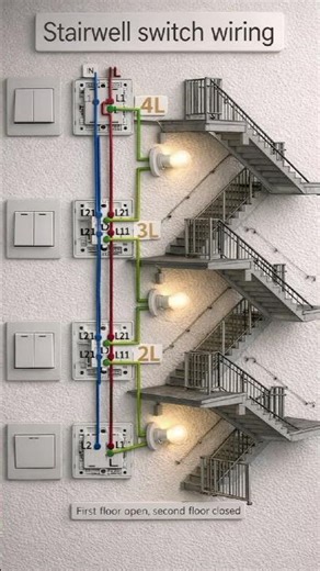 Four Way Switch Connection | Easy Wiring Trick 😱⚡2️⃣ Four Way Switch Wiring in 1 Minute | 100%