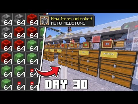 Autocrafting Every RESTONE ITEM in Minecraft - [30 Farms in 30 Days] - Day 30