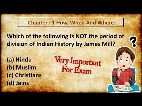 🔴 Class 8 History Our Past Chapter 01 How, When and Where MCQ With Answers | Very important For Exam