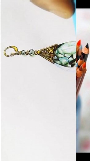 How to draw earrings 💫 #jewelrysketch/ jewelry design /earrings #sketching #markers#jewelry