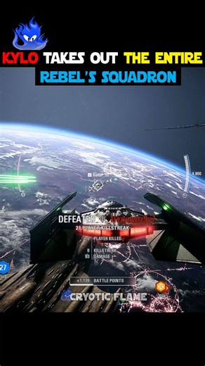 Cryotic Flame on Instagram: "Kylo Takes Out the ENTIRE Rebel's Squadron #starwars #kyloren"