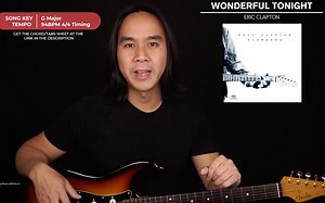 Wonderful Tonight Electric Guitar Tutorial Eric Clapton Guitar Lesson |Rhythm