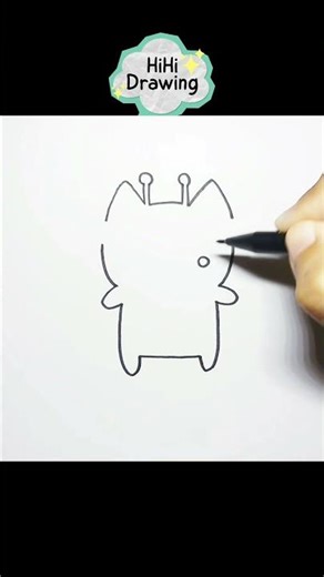 Let's Draw Alien Cat #aliencat #cat #game #drawingtutorial #drawing #hihidrawing