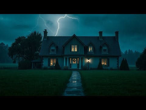 Dark Night Storm Sounds – Heavy Rain, Thunder, Lightning ASMR