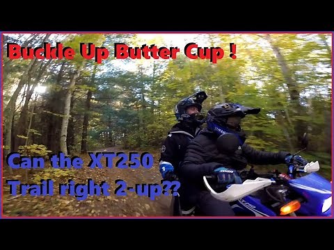 Dirtbike 2 up riding Yamaha XT-250 Two up passenger offroad track