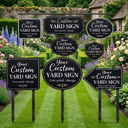 Custom Yard Sign, Personalized Garden Sign, Outdoor Metal Yard Decor, Custom Name Garden Sign, House Address Sign - Etsy