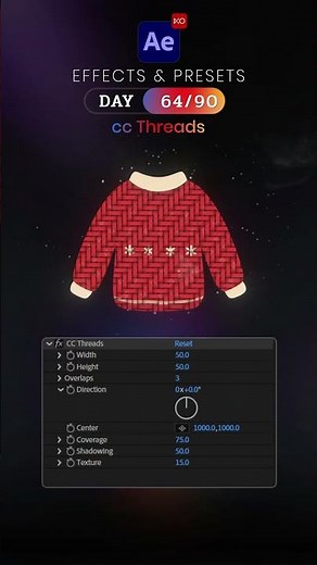 Day 64/90 – CC Threads Effect | After Effects in 90 Days Challenge 🦋