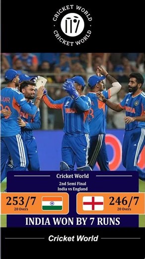 India won by 7 Runs #shorts #viral #cricket