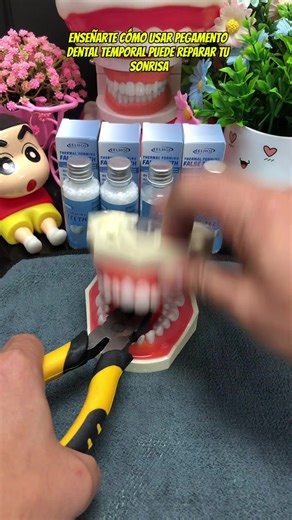 Enseñarte cómo usar pegamento dental temporal puede reparar tu sonrisa#Teeth #tooth #dentures #orthodontics #reparación
