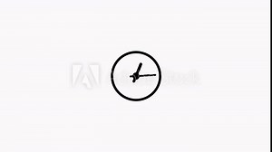 abstract new fast clock icon animation background. clock icon countdown 24 hour day fast speed animation. clock with moving arrows. Stock Video