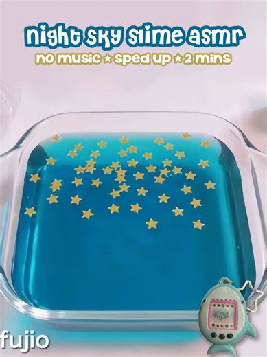 Teal Night Sky Slime ASMR Experience