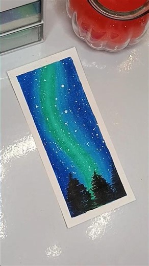 DIY Galaxy Bookmark || Watercolor Painting 🔖🎨✨ #shorts#art#trending #satisfying #zohranmamdani
