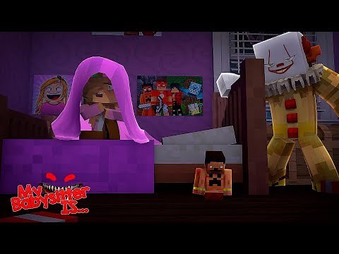 MY BABYSITTER IS.... IT THE CLOWN | Minecraft Little Kelly