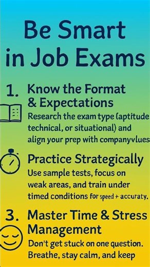 3 smart tips for Job exam