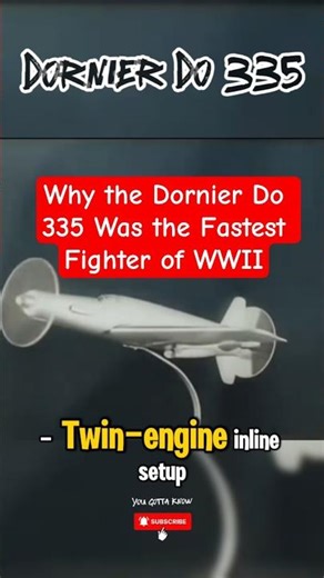 Why the Dornier Do 335 Was the Fastest Fighter of WWII#technology #military #history #wwii #ytshorts