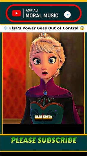 Elsa’s Power Goes Out of Control 💀🔥 | Frozen Aura Edit | Viral Animation Shorts