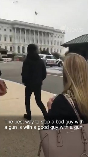 53K views · 817 reactions | This is Marjorie Taylor Greene, the conspiracy-peddling US Congresswoman, confronting mass shooting survivor David Hogg as a 'coward' as he campaigned for gun reform. | SBS News | Facebook