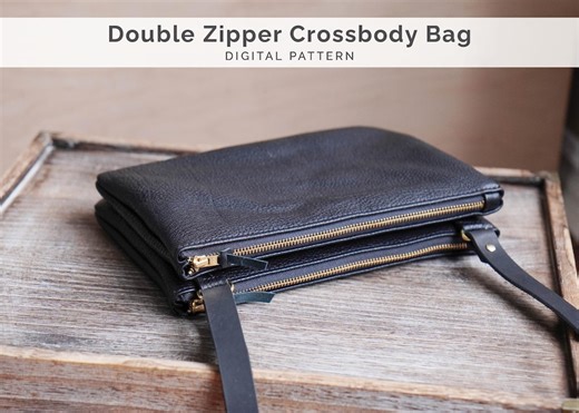 Double Zip Crossbody Bag Pattern - Etsy UK