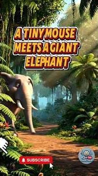 A tiny mouse meets a giant elephant #giantanimals #shortvideo