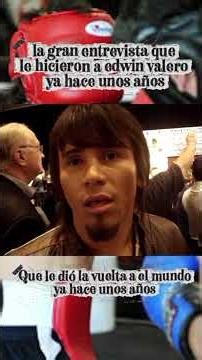 La gran entrevista de Edwin Valero: palabras de un campeón invicto 🥊🇻🇪 #IncaValero #boxeo #boxing