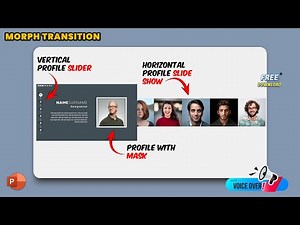 136.PowerPoint Mask Animation Tutorial | MORPH Transition | Corporate Team Intro Photo slide show