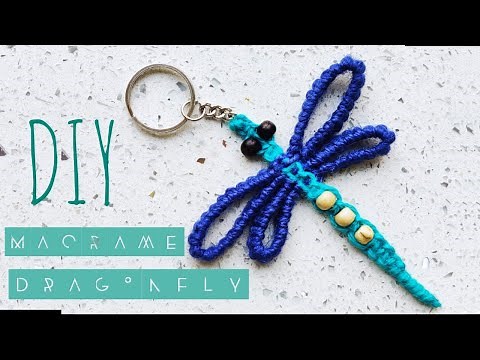 DIY Macrame Dragonfly | Dragonfly Keychain | Macrame Tutorial