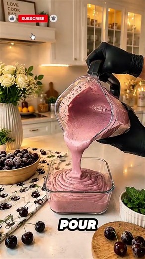 🍦✨ Creamy Black Cherry Frozen Yogurt | Easy No-Churn Ice Cream