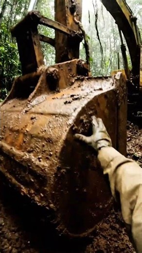 Exploring a Rusted Excavator Lost in the Jungle | POV Adventure