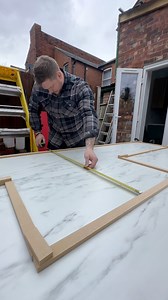 1.3M views · 8.2K reactions | Templating and installing Formica marble splashback #diy #carpenter #kitchenfitter #tools #homeimprovements #interiorinspiration | David Finnegan | Facebook