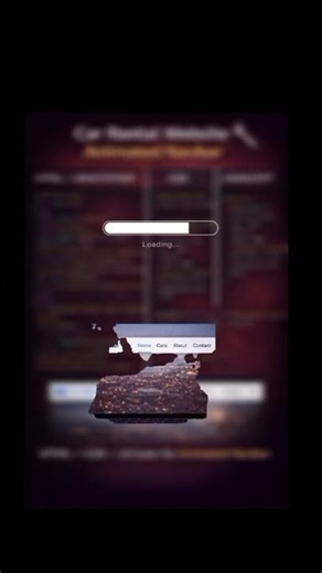 Animated Navbar for Car Rental Website 🚗 | Car Rental Project: Part 2 (Animated Navbar) #anime