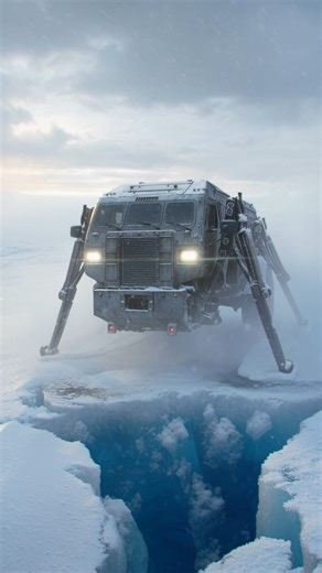 It DRIVES on Ice… then DRILLS Below It!