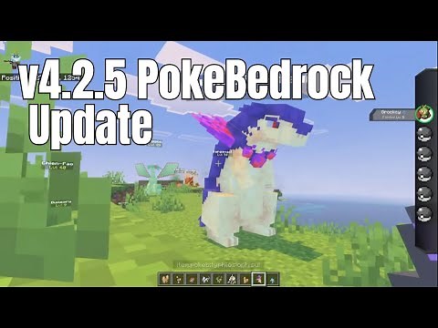 PokeBedrock v4.2.5 Public Pack Showcase | Minecraft Bedrock Pokemon Addon