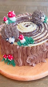 Woodland Cake Roll 🦔🍄✨- the cosiest autumn bake! If you love magical woodland vibes, you’re going to fall for this vertical cake roll :fluffy sponge layered with Nutella, then rolled up strip by strip to create the dreamiest tree ring effect 🌳💛 It’s like slicing into an enchanted log cake! This Woodland Cake roll is one of the adorable, show-stopping cakes you will find in my brand-new baking book Bake with Winnie 📖✨:packed with viral bakes, cute cake art & step-by-step recipes so you can c