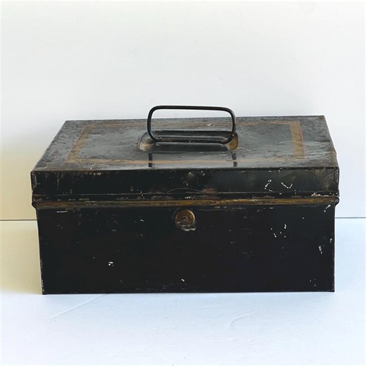 Vintage Metal Lock Box With Key - Etsy