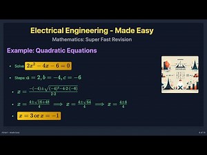 ⚡⚡⚡ Mathematics for Electrical Engineers: A Super Fast Revision ⚡⚡⚡
