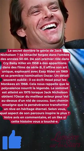 Le vrai visage de Jack Nicholson: Ce que personne ne savait.