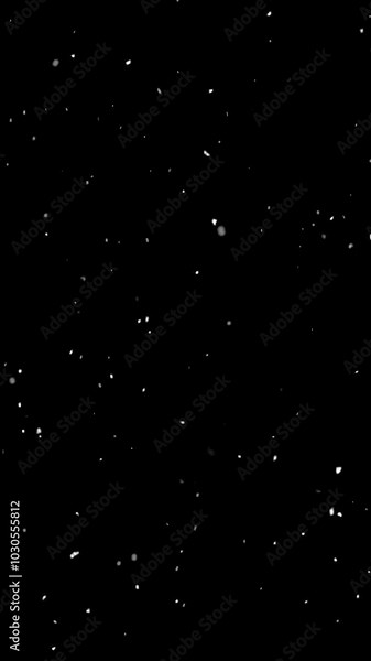 Snow flakes overlay. Winter, slowly falling snow effect. High quality FullHD footage