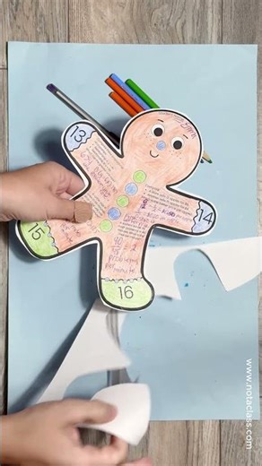 Middle School Gingerbread Man Math Craft | 6th, 7th, & 8th Grade Christmas Activities