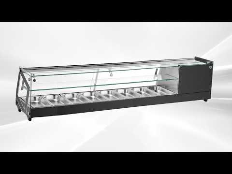 NSF 8Pan Japanese cuisine restaurant - 69-inch sushi salmon sashimi cold dish display cabinet CS-104