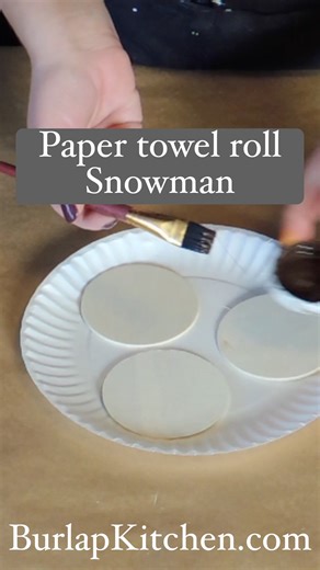 Easy paper towel roll snowman. #snowmandecor #Bestdiycraft #Christmascraft #diycrafts | Burlap Kitchen