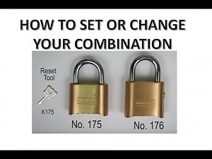 HOW TO CHANGE OR SET YOUR MASTER LOCK 175D COMBINATION